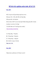 Đề thi trắc nghiệm môn sinh: đề số 131 potx