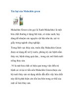 Tác hại của Malachite green pptx