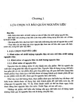 Lý thuyết Kỹ thuật chế biến sản phẩm ăn uống - Chương 1 potx
