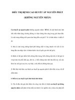 ĐIỀU TRỊ BỆNH CAO HUYẾT ÁP NGUYÊN PHÁT docx