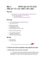 Cấu trúc dữ liệu và giải thuật I - Bài 1 doc