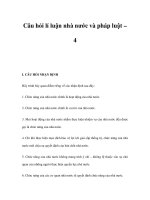 Câu hỏi lí luận nhà nước và pháp luật – 4 doc