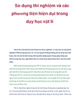 Sử dụng thí nghiệm và các phương tiện hiện đại trong dạy học vật lí pdf
