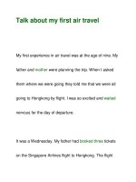 Talk about my first air travel ppt