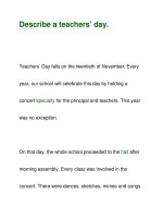 Describe a teachers’ day pptx