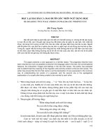 Báo cáo nghiên cứu khoa học: 