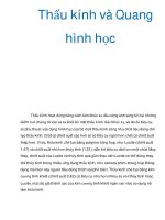 Thấu kính và Quang hình học ppt