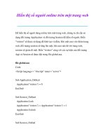 Thủ thuật sử dụng máy tính: Hiển thị số người online trên một trang web docx