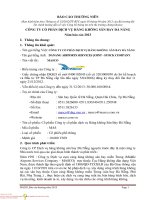 BÁO cáo THƯỜNG NIÊN CÔNG TY cổ PHẦN DỊCH vụ HÀNG KHÔNG sân BAY đà NẴNG năm báo cáo 2013