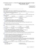 KỲ THI TỐT NGHIỆP TRUNG HỌC PHỔ THÔNG NĂM 2008 Môn thi: SINH HỌC, mã đề 397 docx