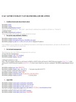 Kiến thức về lệnh trong Heiwei