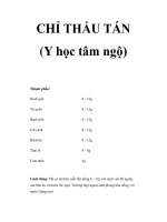 CHỈ THẤU TÁN (Y học tâm ngộ) docx