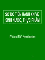 Sơ đồ tiến hành xét nghiệm vệ sinh nước, thực phẩm