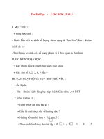 Giáo án lớp 1 môn Toán: Tên Bài Dạy : LỚN HƠN , DẤU pps