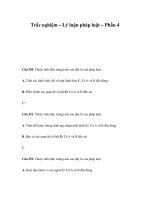 Trắc nghiệm – Lý luận pháp luật – Phần 4 ppt