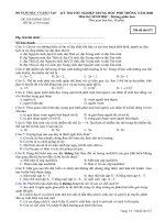 KỲ THI TỐT NGHIỆP TRUNG HỌC PHỔ THÔNG NĂM 2008 Môn thi: SINH HỌC, mã đề 672 docx