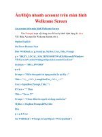 Thủ thuật Windows XP: Ẩn/Hiện nhanh account trên màn hình Wellcome Screen ppt
