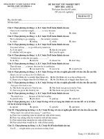 ĐỀ THI THỬ TỐT NGHIỆP THPT MÔN THI : ANH 12 - Mã đề thi 122 pdf