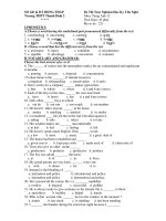 Đề Thi Trắc Nghiệm Học Kỳ I Môn: Tếng Anh 12 - Mã số đề : 221 pdf