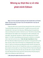 Những sự thật thú vị về nhà phát minh Edison ppt