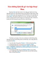 Thủ thuật Windows XP: Xóa những lệnh đã gõ vào hộp thoại Run.Hộp thoại Run-một tiện ích nhỏ có potx