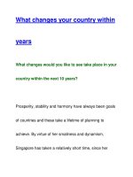 What changes your country withinyears docx