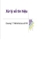 Xử lý tín hiệu số - Chương 7 ppsx