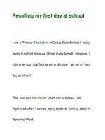 Recalling my first day at school pps
