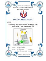 Khai thác ứng dụng modul assemply của phần mềm creo parametric 1 0