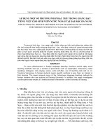 Báo cáo nghiên cứu khoa học: 