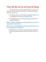 Thủ thuật Windows XP: Thay đổi địa chỉ các thư mục hệ thống docx