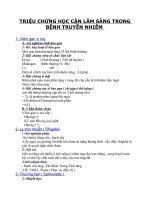 TRIỆU CHỨNG HỌC CẬN LÂM SÀNG TRONG BỆNH TRUYỀN NHIỄM ppt