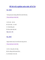 Đề thi trắc nghiệm môn sinh: đề số 26 doc