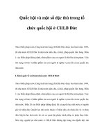 Quốc hội và một số đặc thù trong tổ chức quốc hội ở CHLB Đức ppt