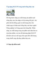 Ứng dụng HACCP trong nuôi trồng thủy sản pdf