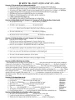 ĐỀ KIỂM TRA CHẤT LƯỢNG ANH VĂN – ĐỀ 6 ppsx