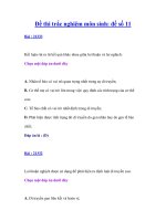 Đề thi trắc nghiệm môn sinh: đề số 11 doc