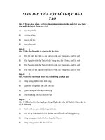 TRẮC NGHIỆM SINH HỌC:SINH HỌC CỦA BỘ GIÁO GIỤC DÀO TẠO pps