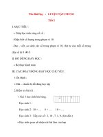 Giáo án lớp 1 môn Toán: Tên Bài Dạy : LUYỆN TẬP CHUNG Đọc , viết ,so sánh các số trong phạm vi 10 ppt