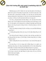 Giáo trình hướng dẫn cách quản lý marketing chặt chẽ và chính xác phần 1 pptx