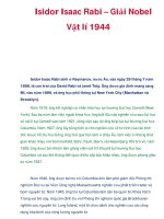 Isidor Isaac Rabi – Giải Nobel Vật lí 1944 doc