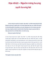 Địa nhiệt – Nguồn năng lượng sạch tương lai pptx