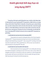 Đánh giá một tiết dạy học có ứng dụng CNTT pdf
