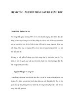 RỤNG TÓC - NGUYÊN NHÂN GÂY RA RỤNG TÓC potx