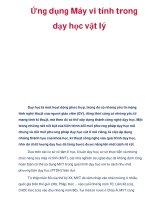 Ứng dụng Máy vi tính trong dạy học vật lý doc