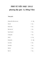 PHỒ TẾ TIÊU ĐỘC ẨM (U phương độc giải - Lý Đông Viên) doc