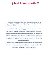 Lịch sử khám phá tia X ppt