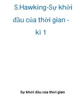 S.Hawking-Sự khởi đầu của thời gian kì 1 pdf