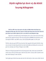 Định nghĩa lại đơn vị đo khối lượng kilogram pps