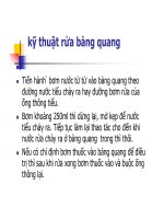 Bài giảng THÔNG TiỂU DẪN LƯU NƯỚC TiỂU RỬA BÀNG QUANG part 10 ppsx